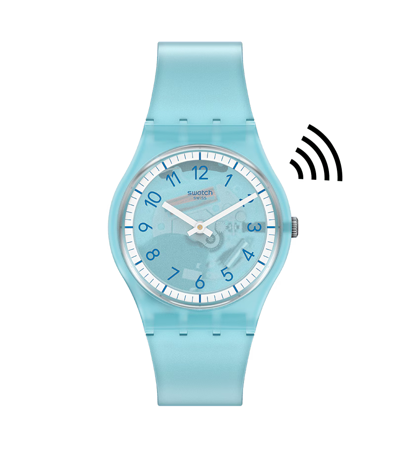 SWATCH LIGHTBLUE PAY! 34MM SVHS100-5300