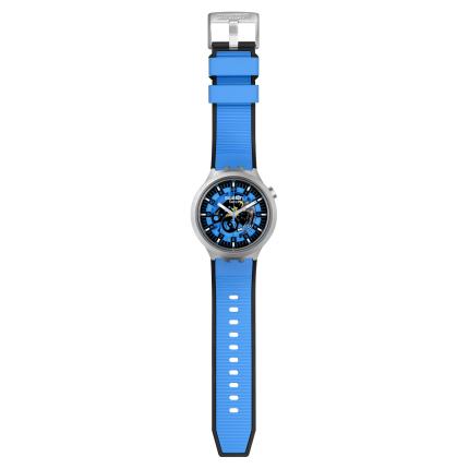 SWATCH BIG BOLD IRONY AZURE BLUE DAZE 47MM SB07S106