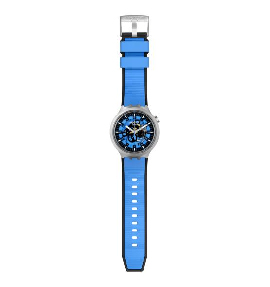 SWATCH BIG BOLD IRONY AZURE BLUE DAZE 47MM SB07S106