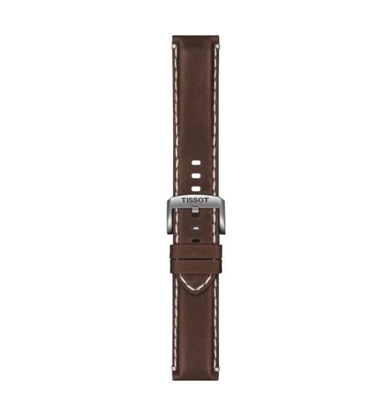 CORREA MARRÓN DE PIEL OFICIAL TISSOT 22 MM T852044980