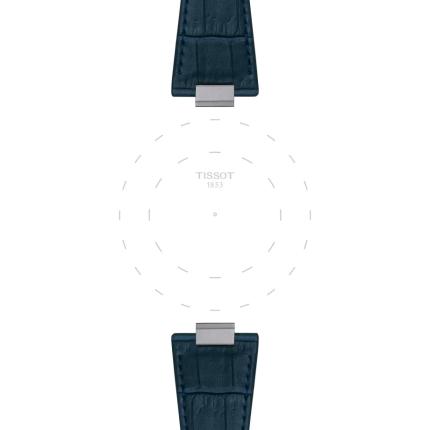 CORREA OFICIAL TISSOT CUERO AZUL TERMINAL DE ACERO T852047701