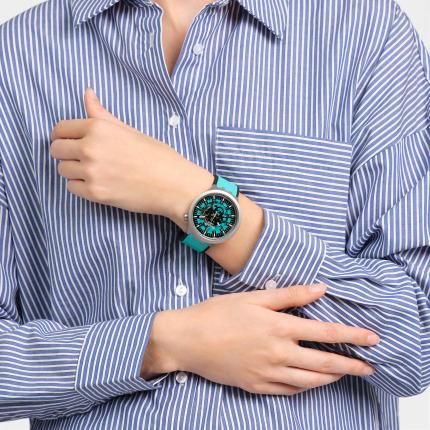 SWATCH BIG BOLD IRONY MINT TRIM 47MM SB07S111