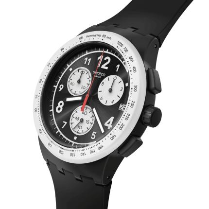SWATCH CHRONO PLASTIC NOTHING BASIC ABOUT BLACK 42MM SUSB420