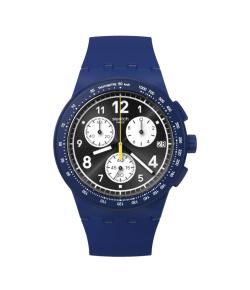 SWATCH CHRONO PLASTIC NOTHING BASIC ABOUT BLUE 42MM SUSN418