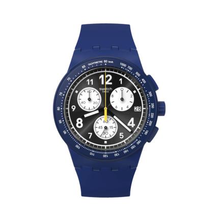 SWATCH CHRONO PLASTIC NOTHING BASIC ABOUT BLUE 42MM SUSN418