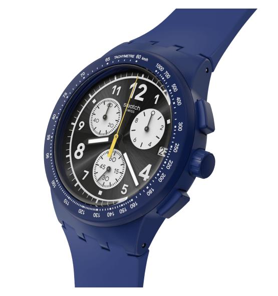 SWATCH CHRONO PLASTIC NOTHING BASIC ABOUT BLUE 42MM SUSN418