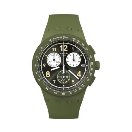 SWATCH CHRONO PLASTIC NOTHING BASIC ABOUT GREEN 42MM SUSG406