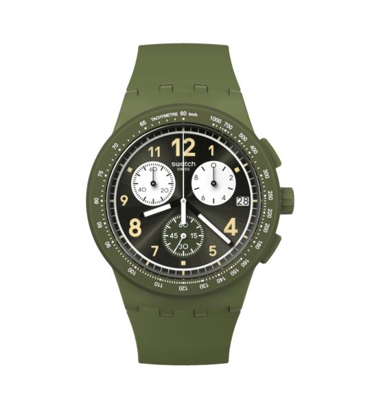 SWATCH CHRONO PLASTIC NOTHING BASIC ABOUT GREEN 42MM SUSG406