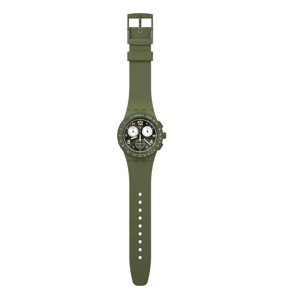 SWATCH CHRONO PLASTIC NOTHING BASIC ABOUT GREEN 42MM SUSG406