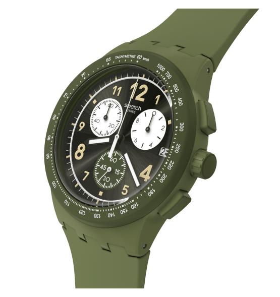 SWATCH CHRONO PLASTIC NOTHING BASIC ABOUT GREEN 42MM SUSG406