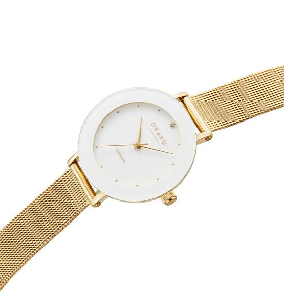 OBAKU LILJE GOLD 32MM V299LXGWMG-EJBGW