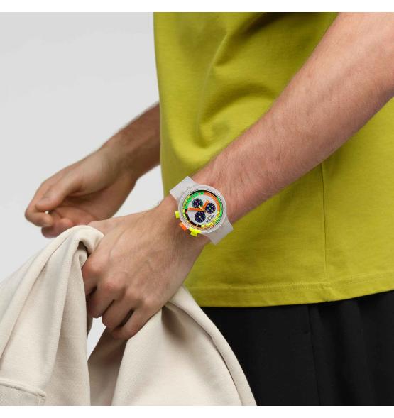 SWATCH BIG BOLD CHRONO NEON JELLY 47MM SB02K100