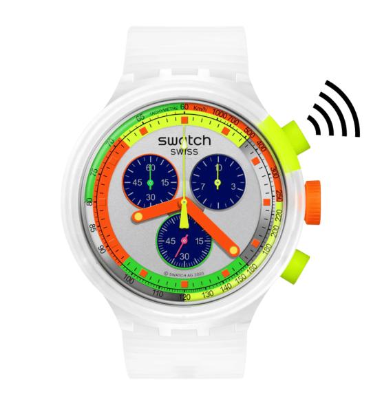 SWATCH BIG BOLD CHRONO NEON JELLY PAY! SB02K101-5300 47MM