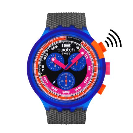 SWATCH BIG BOLD CHRONO NEON PARTY TO THE MAX PAY! 47 MM