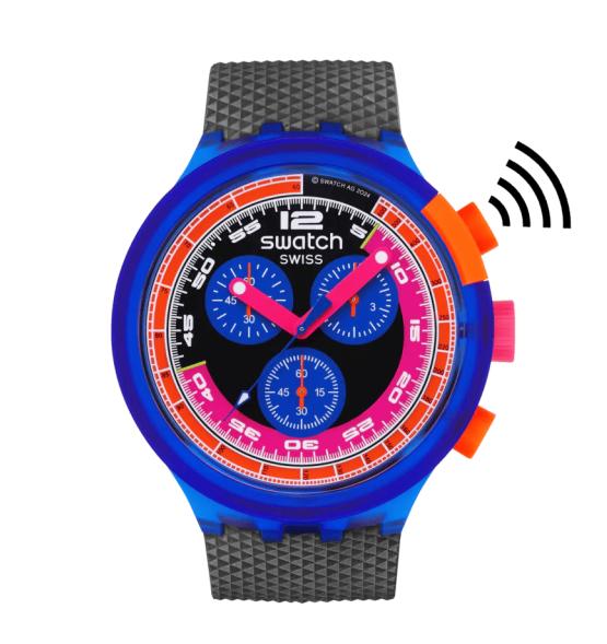 SWATCH BIG BOLD CHRONO NEON PARTY TO THE MAX PAY! 47 MM