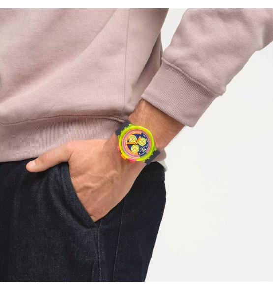 SWATCH BIG BOLD CHRONO NEON TO THE MAX 41MM SB06J100