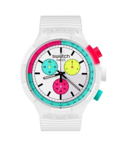 SWATCH BIG BOLD CHRONO THE PURITY OF NEON 47MM SB06W100