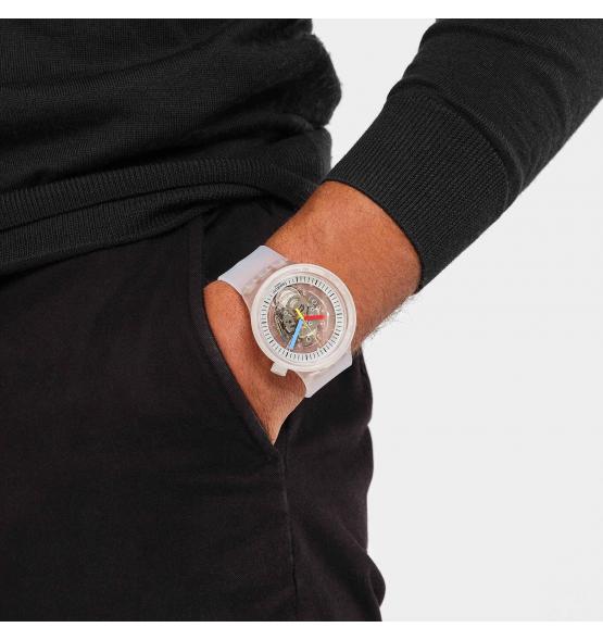 SWATCH BIG BOLD CLEARLY BOLD 47MM SB01K100