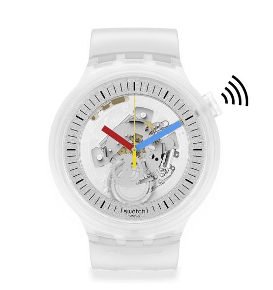 SWATCH BIG BOLD CLEARLY PAY! 47 MM