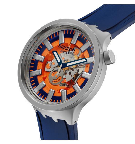 SWATCH BIG BOLD IRONY ORANGE IN THE WORKS 47MM SB07S114