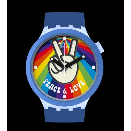 SWATCH BIG BOLD PEACE HAND LOVE 47MM SB03N105