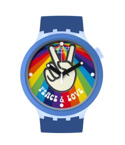 SWATCH BIG BOLD PEACE HAND LOVE 47MM SB03N105