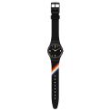 SWATCH BLACK CAROUSEL SQUARES 34MM SO28B705
