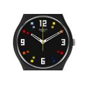 SWATCH BLACK CAROUSEL SQUARES 34MM SO28B705