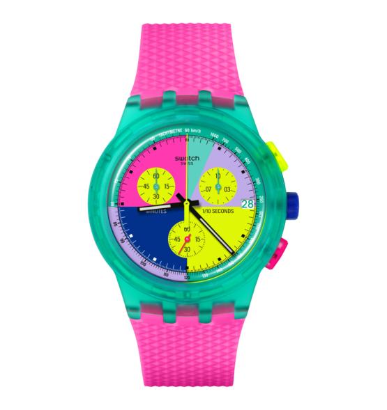 SWATCH CHRONO PLASTIC NEON FLASH ARROW 42MM SUSG408