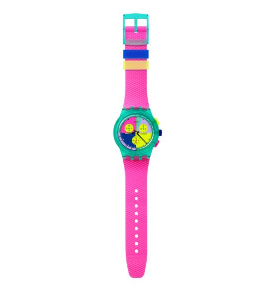 SWATCH CHRONO PLASTIC NEON FLASH ARROW 42MM SUSG408