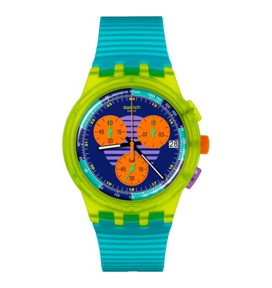 SWATCH CHRONO PLASTIC NEON WAVE 42MM SUSJ404