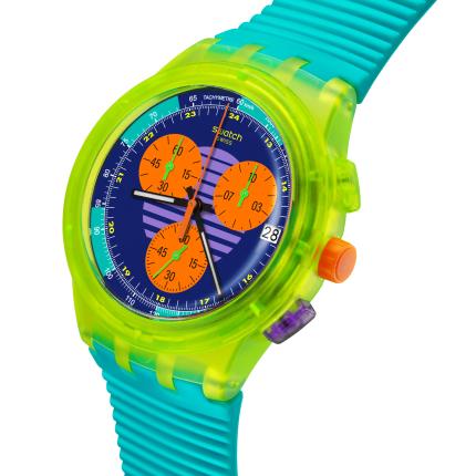 SWATCH CHRONO PLASTIC NEON WAVE 42MM SUSJ404