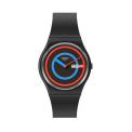 SWATCH CIRCLING BLACK 34MM SO28B706