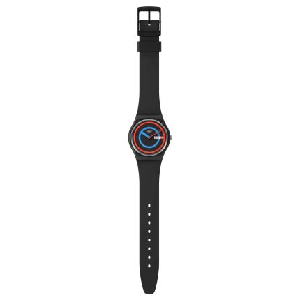 SWATCH CIRCLING BLACK 34MM SO28B706