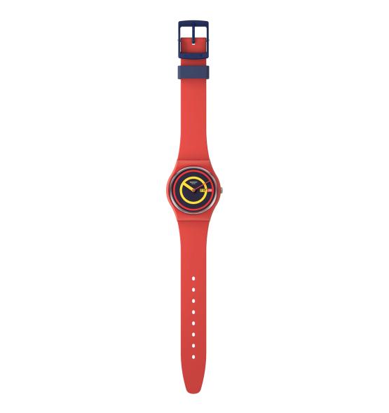 SWATCH CONCENTRIC RED 34MM SO28R702