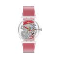 SWATCH GENT CLEARLY RED STRIPED GE292