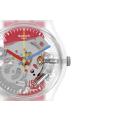 SWATCH GENT CLEARLY RED STRIPED GE292