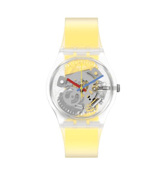 SWATCH GENT CLEARLY YELLOW STRIPED GE291