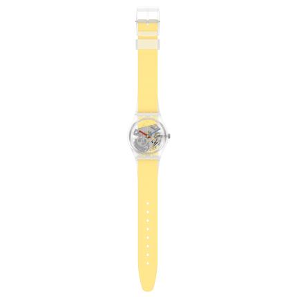 SWATCH GENT CLEARLY YELLOW STRIPED 34MM GE291