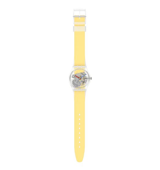 SWATCH GENT CLEARLY YELLOW STRIPED 34MM GE291