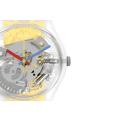 SWATCH GENT CLEARLY YELLOW STRIPED 34MM GE291