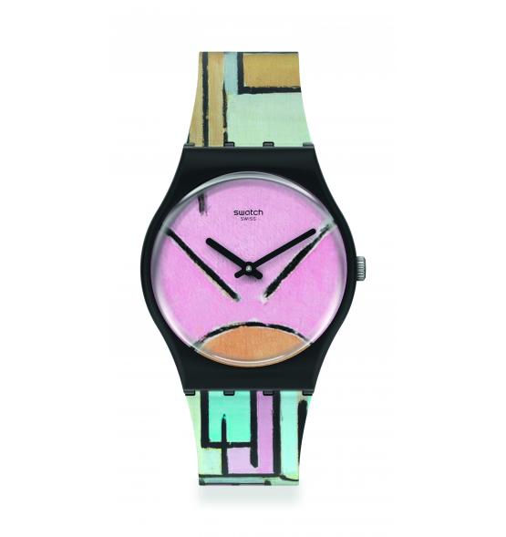 SWATCH GENT X MOMA COMPOSITION IN OVAL WITH COLOR PLANES 1 GZ350