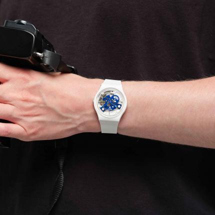 SWATCH GENT TIME TO BLUE SMALL SO31W103