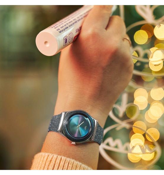 SWATCH IRONY LADY BLUE SPARKLE YLS221
