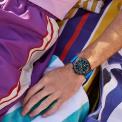 SWATCH IRONY MOMENTS IN BLUE 43MM YVB100