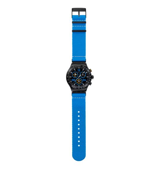SWATCH IRONY MOMENTS IN BLUE 43MM YVB100