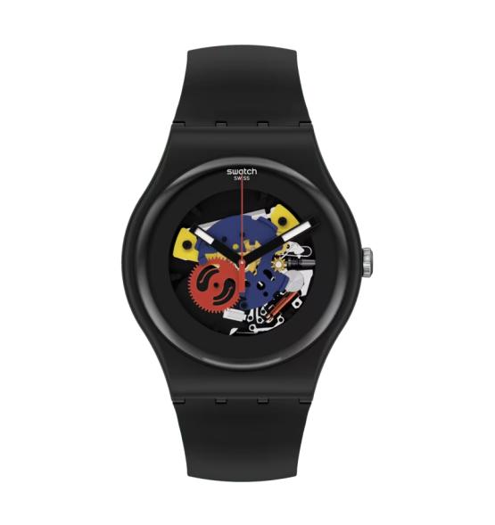SWATCH NEW GENT BLACK LACQUERED 41MM SO29B107