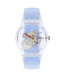 SWATCH NEW GENT CLEARLY BLUE STRIPED SUOK156