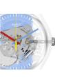 SWATCH NEW GENT CLEARLY BLUE STRIPED 41MM SUOK156