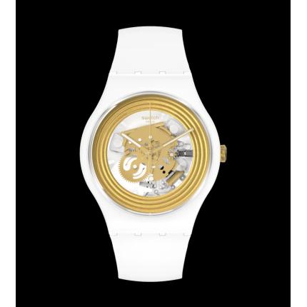 SWATCH NEW GENT GOLDEN RINGS WHITE 41MM SO29W107
